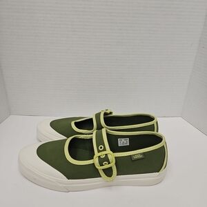 Vans Olive Green Mary Jane Sneakers